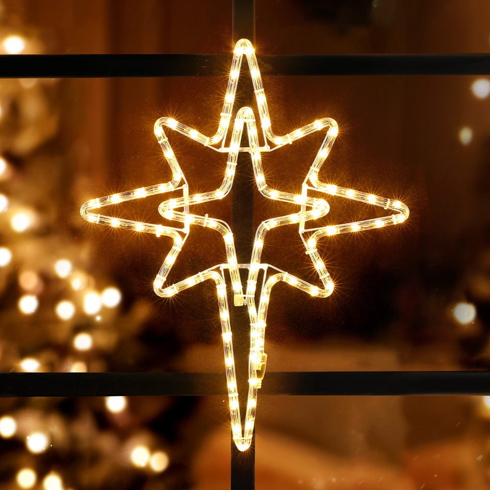 Jingle Jollys Christmas Lights 57cm Bethlehem Star 90 LED Xmas Decorations Motif - SportZone.co.nz