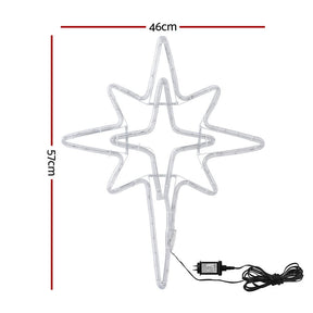 Jingle Jollys Christmas Lights 57cm Bethlehem Star 90 LED Xmas Decorations Motif - SportZone.co.nz