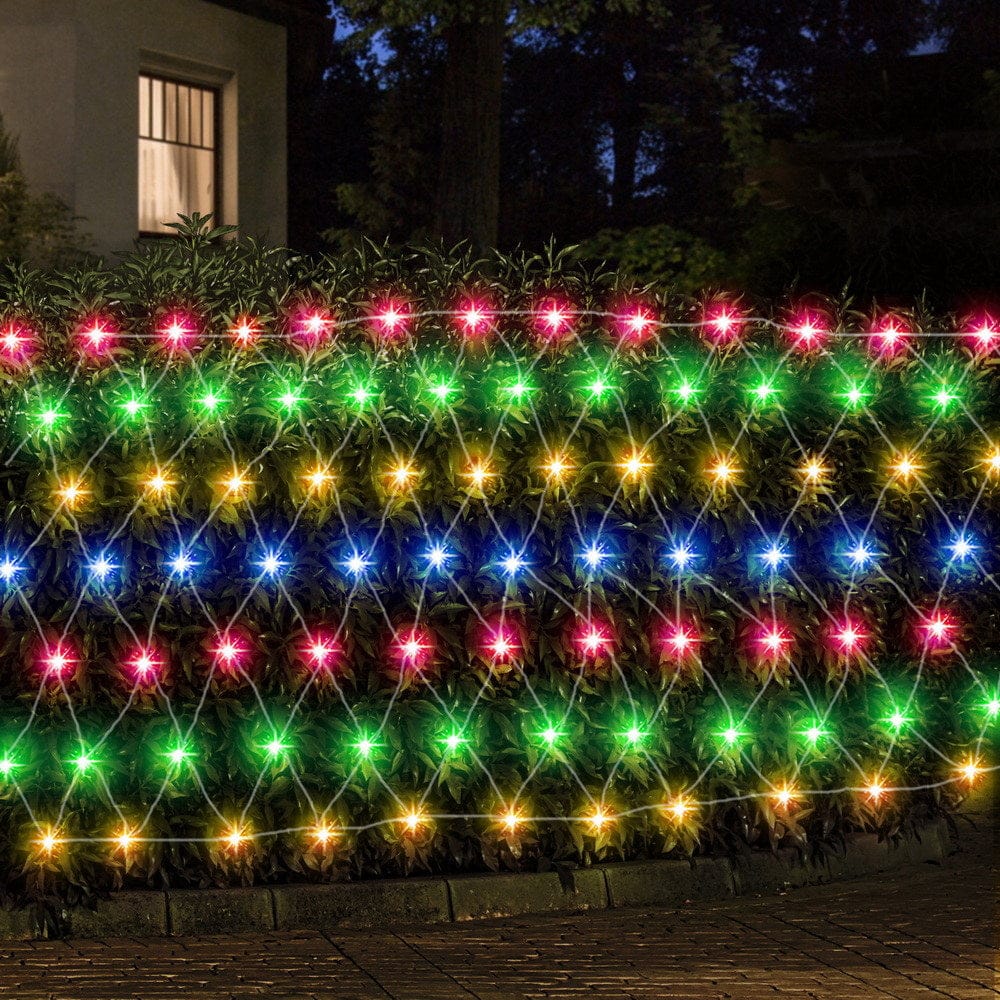 Jingle Jollys Christmas Lights 5Mx3M Net String Light 600 LED Colourful Beads - SportZone.co.nz