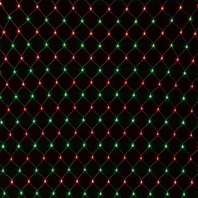 Jingle Jollys Christmas Lights 6x4m Christmas Net Lights 1000LED Red Green Festive Lighting - SportZone.co.nz
