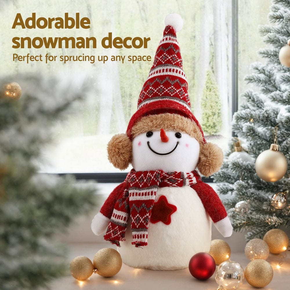 Jingle Jollys Christmas Snowman Handicraft Ornaments Party Decorations 35cm - SportZone.co.nz