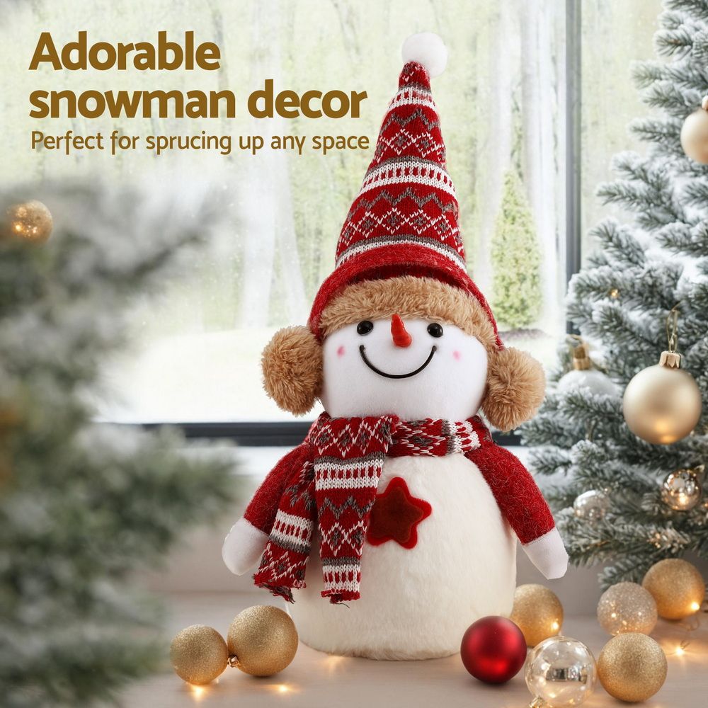 Jingle Jollys Christmas Snowman Handicraft Ornaments Party Decorations 35cm - SportZone.co.nz