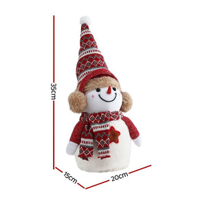 Jingle Jollys Christmas Snowman Handicraft Ornaments Party Decorations 35cm - SportZone.co.nz
