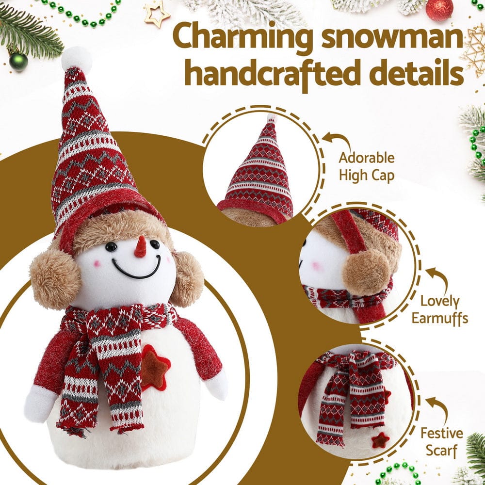 Jingle Jollys Christmas Snowman Handicraft Ornaments Party Decorations 35cm - SportZone.co.nz