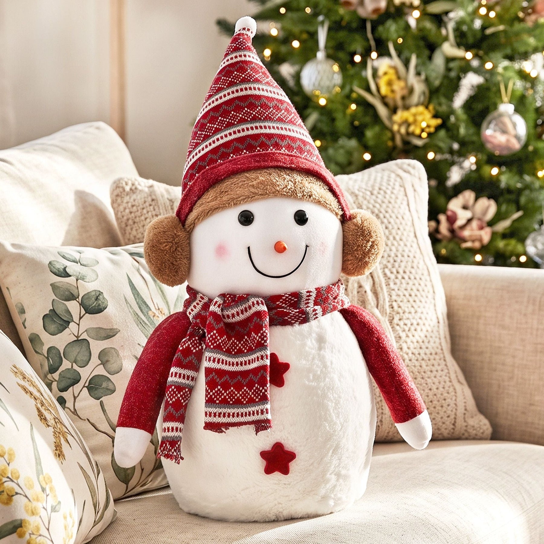 Jingle Jollys Christmas Snowman Handicraft Ornaments Party Decorations 45cm - SportZone.co.nz
