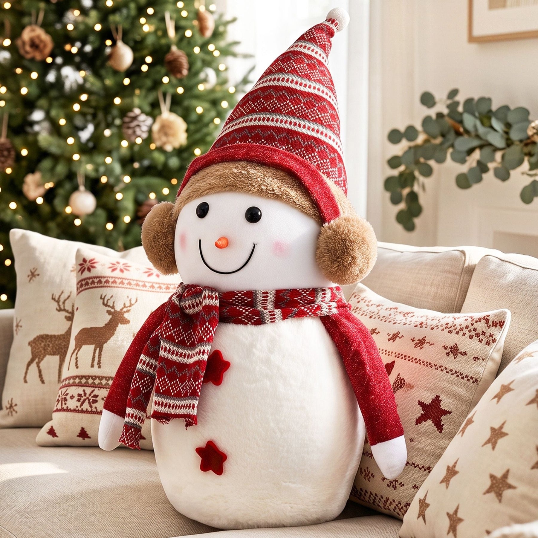 Jingle Jollys Christmas Snowman Handicraft Ornaments Party Decorations 60cm - SportZone.co.nz
