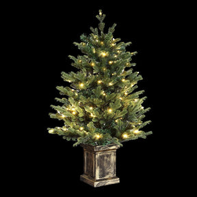Jingle Jollys Christmas Tree 1.2M LED Potted Xmas Tree Party Decor 8 Light Modes - SportZone.co.nz