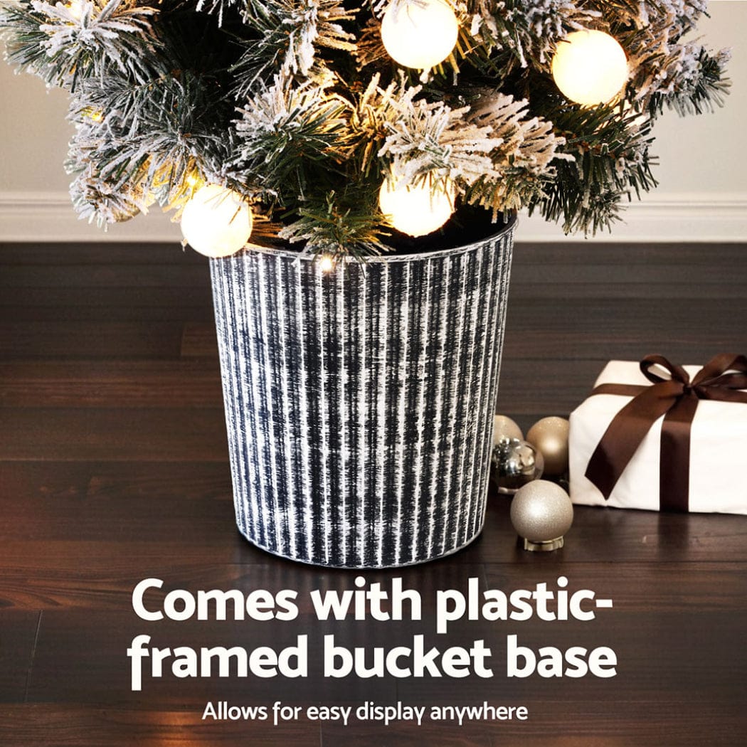 Jingle Jollys Christmas Tree 1.2M Potted Snowy Xmas Tree - SportZone.co.nz