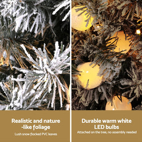 Jingle Jollys Christmas Tree 1.2M Potted Snowy Xmas Tree - SportZone.co.nz