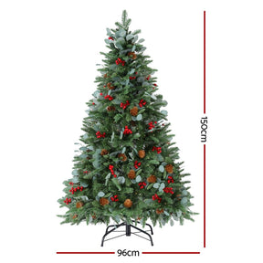 Jingle Jollys Christmas Tree 1.5m 160 LED Xmas Tree Party Decorations 355 Tips - SportZone.co.nz
