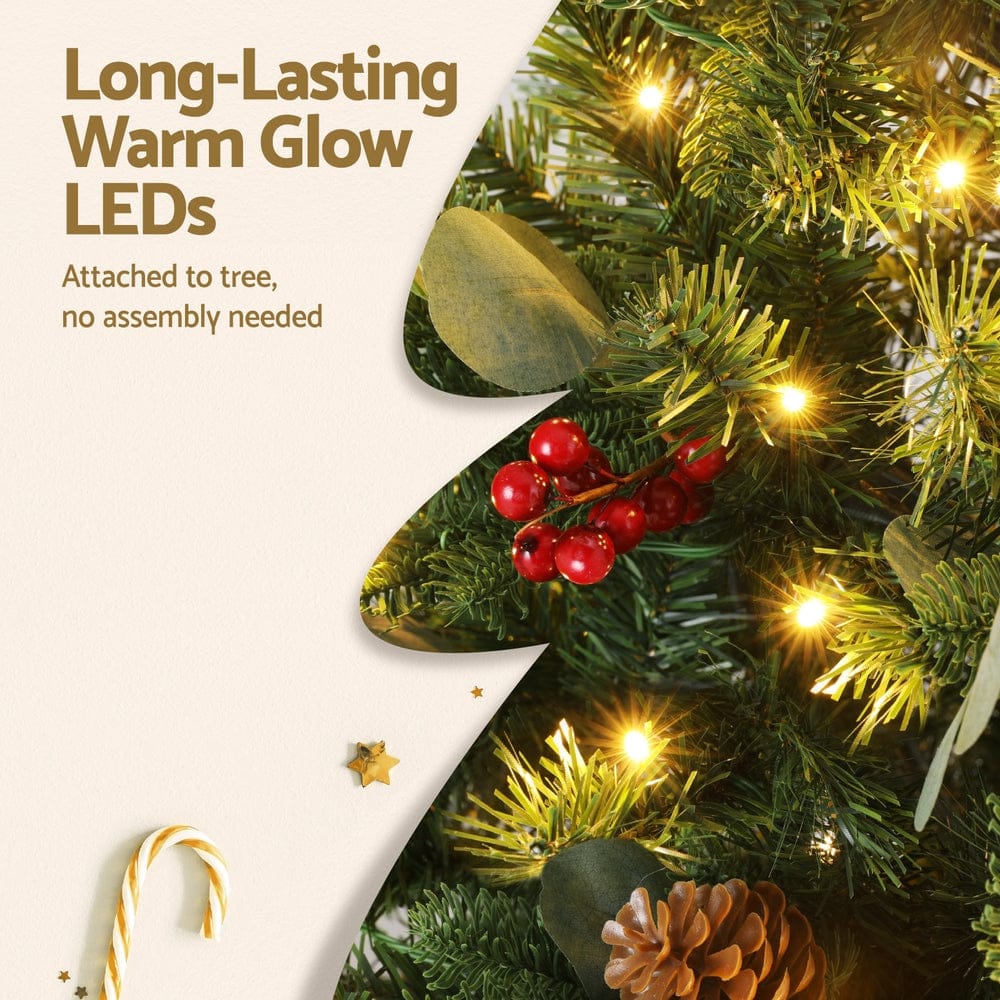 Jingle Jollys Christmas Tree 1.5m 160 LED Xmas Tree Party Decorations 355 Tips - SportZone.co.nz