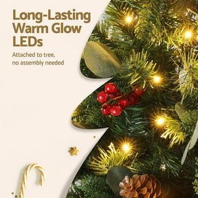 Jingle Jollys Christmas Tree 1.5m 160 LED Xmas Tree Party Decorations 355 Tips - SportZone.co.nz