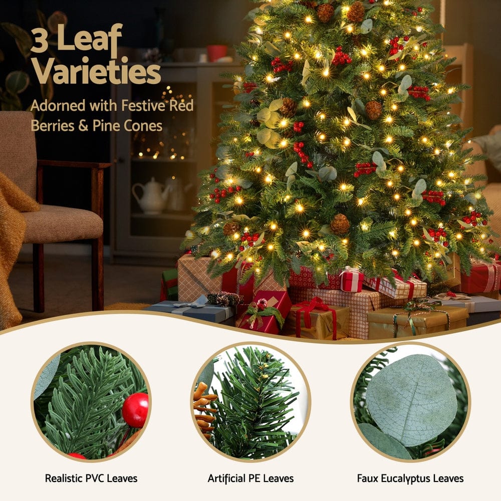 Jingle Jollys Christmas Tree 1.5m 160 LED Xmas Tree Party Decorations 355 Tips - SportZone.co.nz