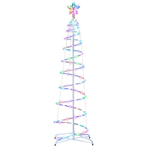 Jingle Jollys Christmas Tree 1.8m 100 RGB LED Rope Lights Xmas Trees Decoration - SportZone.co.nz
