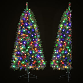 Jingle Jollys Christmas Tree 1.8M LED Corner Xmas Tree Half 8 Modes Multi - color - SportZone.co.nz