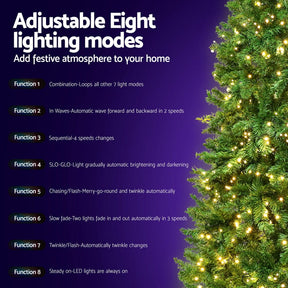 Jingle Jollys Christmas Tree 1.8m LED Xmas Tree Decorations 874 Tips - SportZone.co.nz