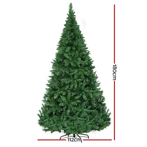 Jingle Jollys Christmas Tree 1.8m LED Xmas Tree Decorations 874 Tips - SportZone.co.nz