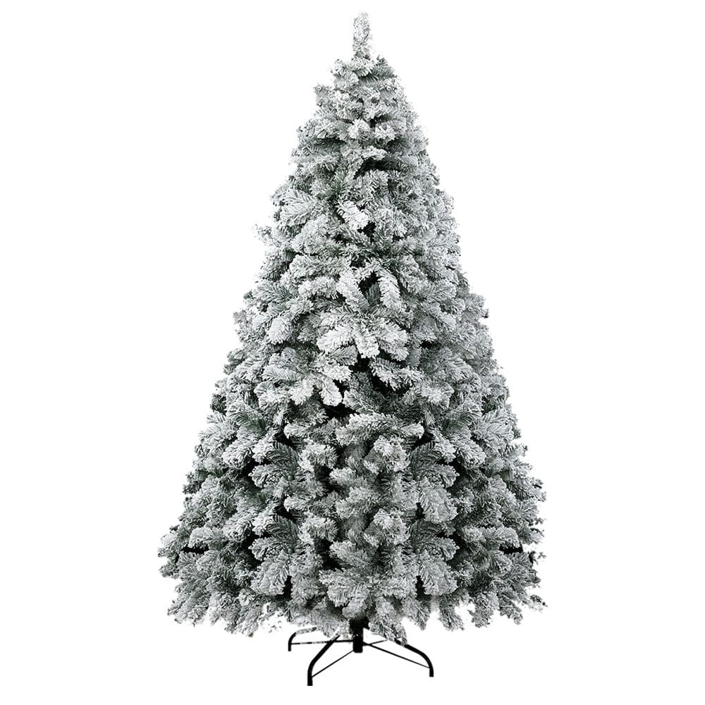 Jingle Jollys Christmas Tree 1.8m Snow Flocked Xmas Tree Decorations 468 Tips - SportZone.co.nz