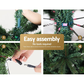 Jingle Jollys Christmas Tree 1.8M Xmas Tree Decorations 1980 LEDs 8 Light Mode - SportZone.co.nz