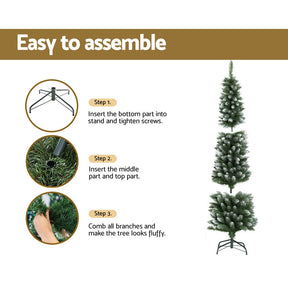 Jingle Jollys Christmas Tree 1.8m Xmas Tree Decorations Snowy 300 Tips - SportZone.co.nz