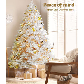 Jingle Jollys Christmas Tree 2.1m 1000 White Tips Xmas Tree Decorations - SportZone.co.nz
