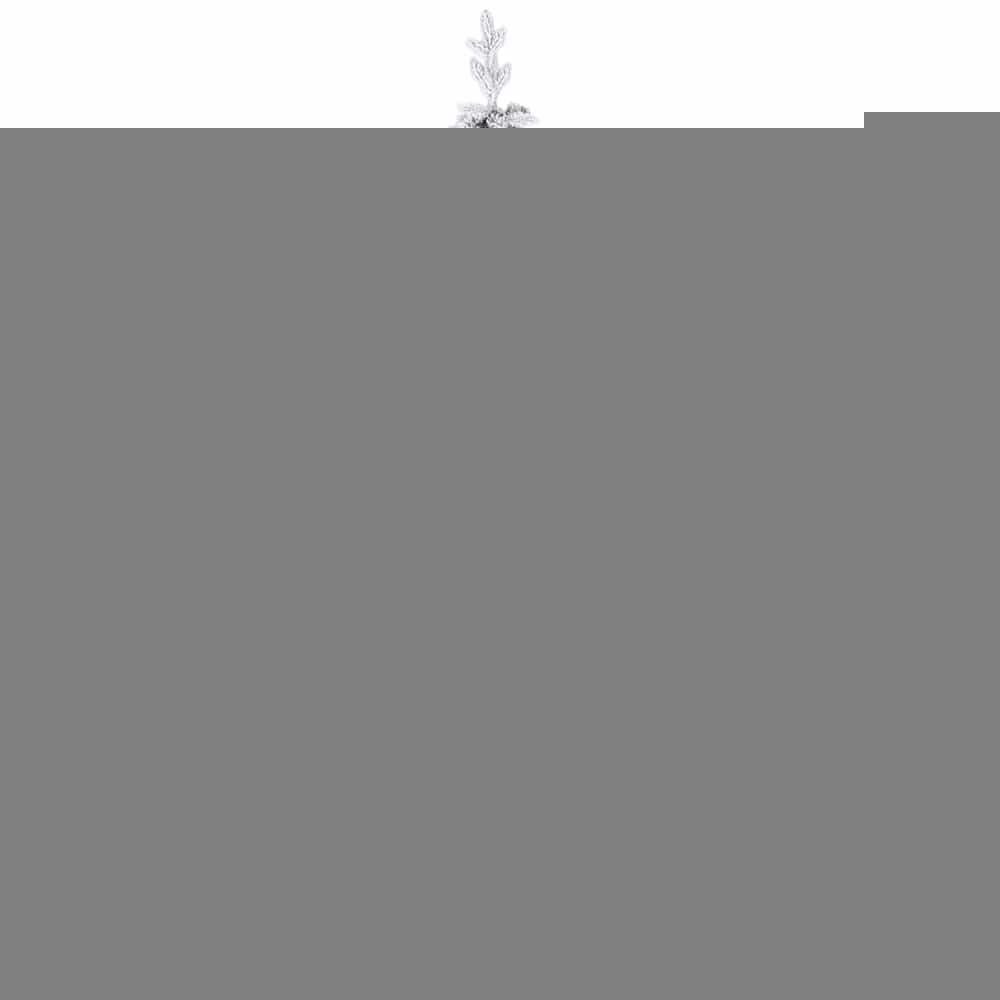 Jingle Jollys Christmas Tree 2.1m Flocking Pencil Tree LED Xmas 860 Tips White - SportZone.co.nz