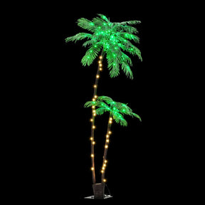 Jingle Jollys Christmas Tree 2.1m LED Lighted Xmas Palm Trees Party Decorations - SportZone.co.nz