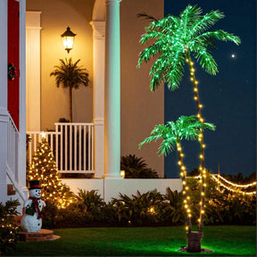 Jingle Jollys Christmas Tree 2.1m LED Lighted Xmas Palm Trees Party Decorations - SportZone.co.nz