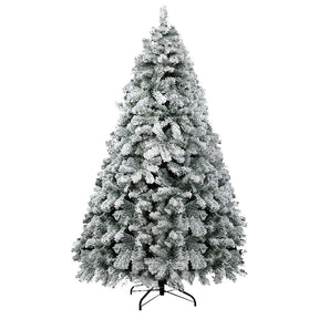 Jingle Jollys Christmas Tree 2.1m Snow Flocked Xmas Tree Decorations 780 Tips - SportZone.co.nz