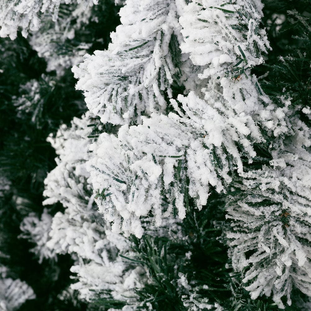 Jingle Jollys Christmas Tree 2.1m Snow Flocked Xmas Tree Decorations 780 Tips - SportZone.co.nz