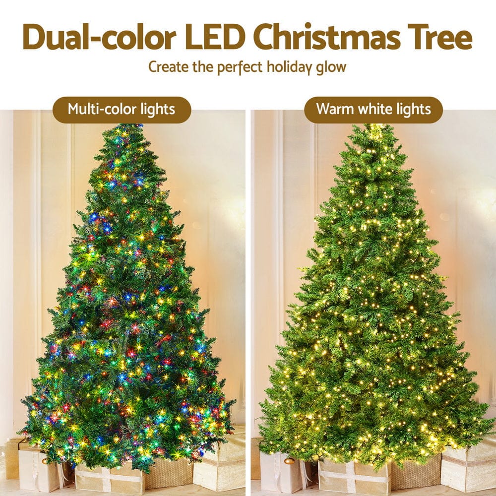 Jingle Jollys Christmas Tree 2.1m Xmas Tree Decoration 8 Light Mode Multi Colour - SportZone.co.nz