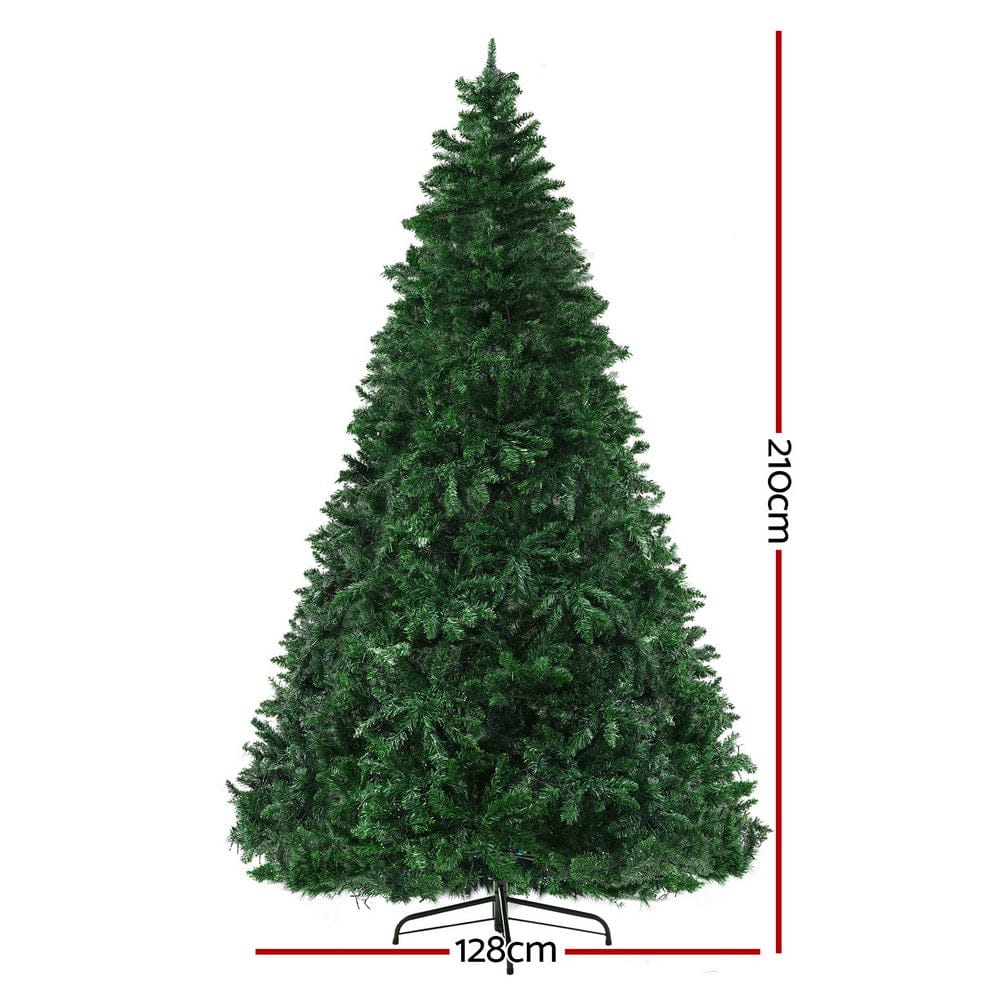 Jingle Jollys Christmas Tree 2.1m Xmas Tree Decoration 8 Light Mode Multi Colour - SportZone.co.nz