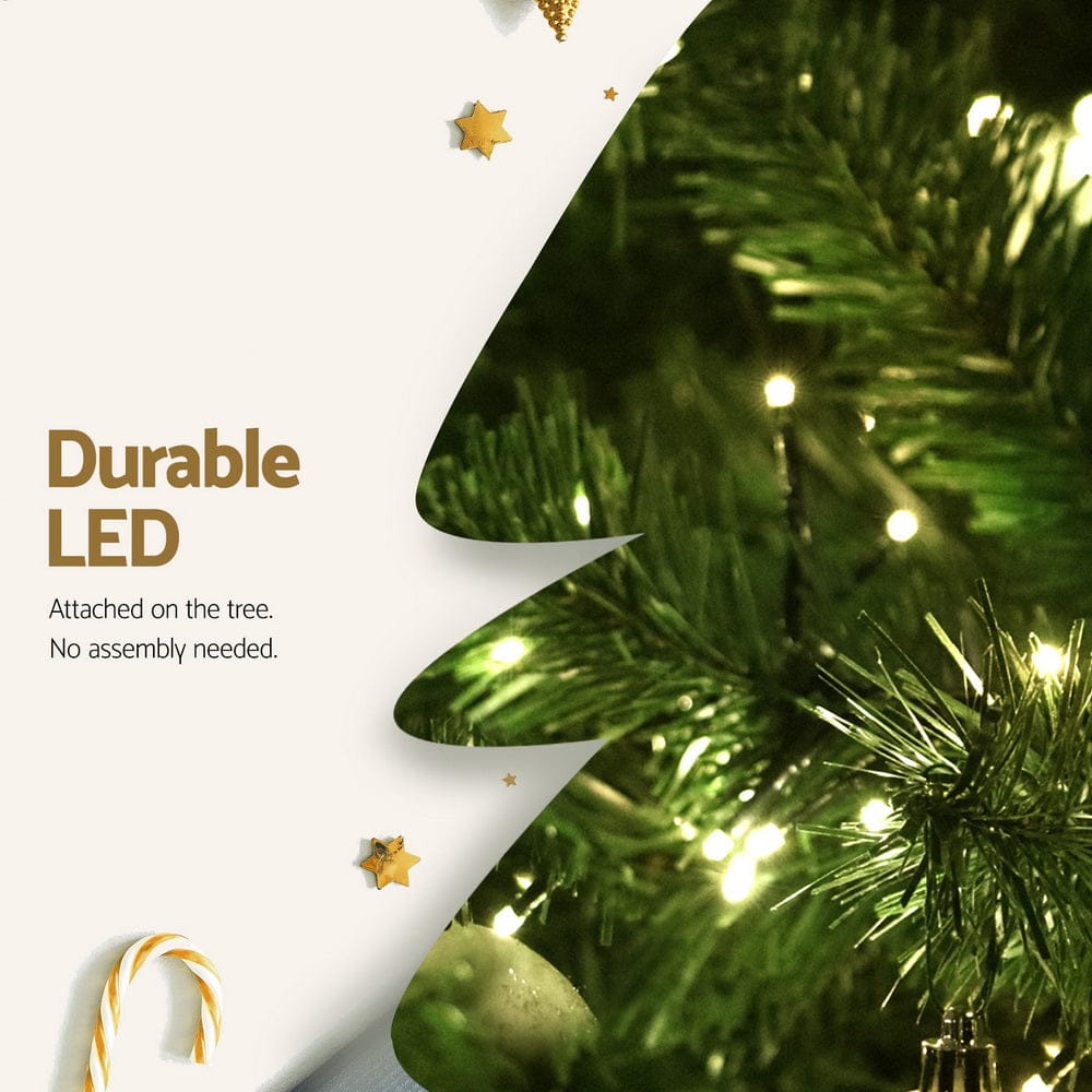 Jingle Jollys Christmas Tree 2.1m Xmas Tree Decorations 1134 LEDs - SportZone.co.nz