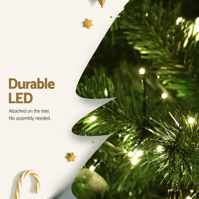 Jingle Jollys Christmas Tree 2.1m Xmas Tree Decorations 1134 LEDs - SportZone.co.nz