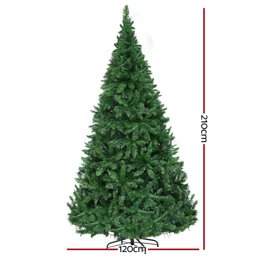 Jingle Jollys Christmas Tree 2.1m Xmas Tree Decorations 1134 LEDs - SportZone.co.nz
