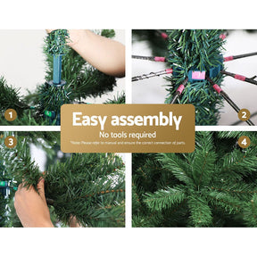 Jingle Jollys Christmas Tree 2.1M Xmas Tree Decorations Green 1250 Tips - SportZone.co.nz