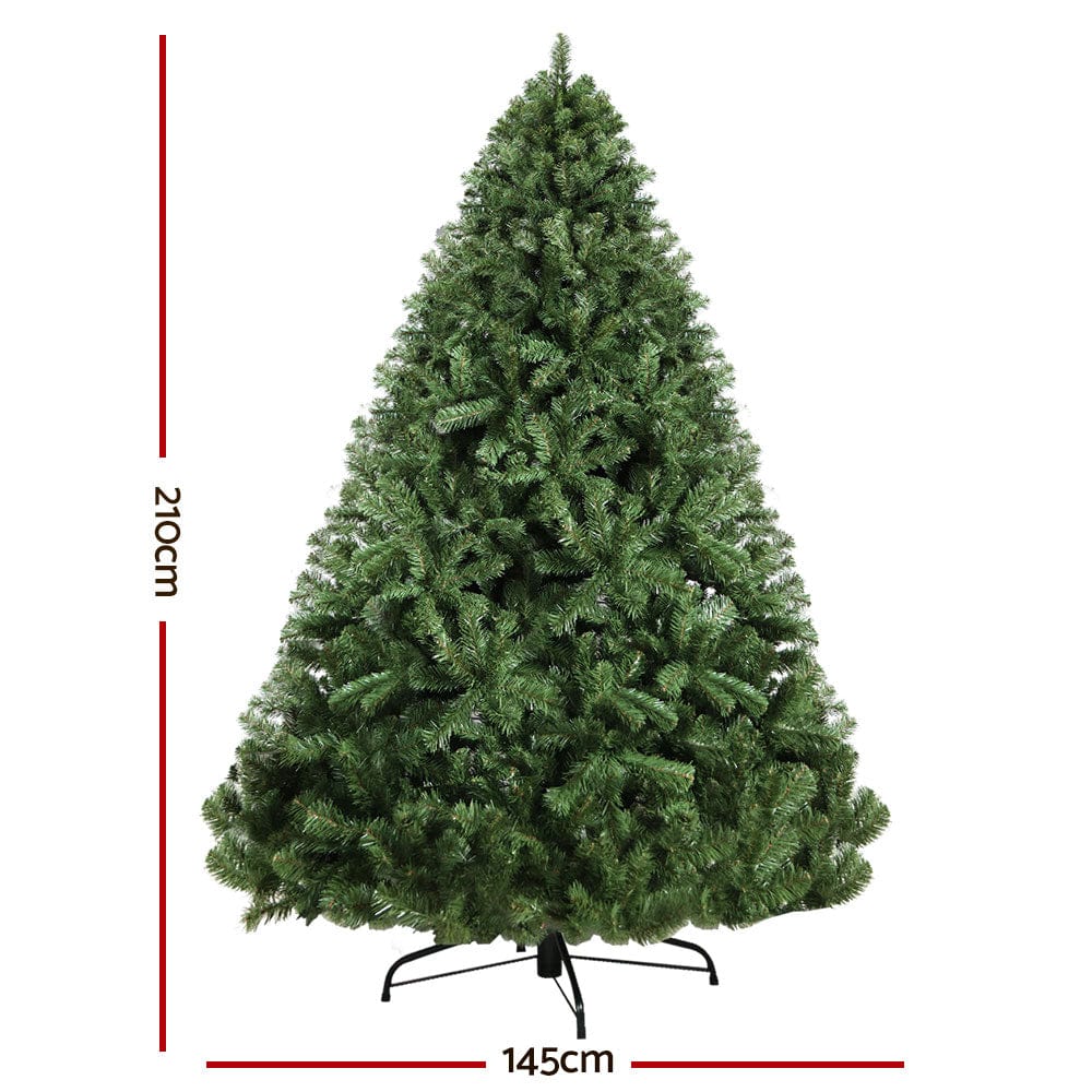 Jingle Jollys Christmas Tree 2.1M Xmas Tree Decorations Green 1250 Tips - SportZone.co.nz