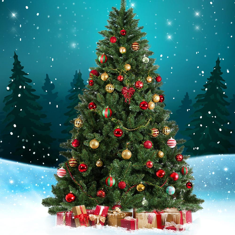 Jingle Jollys Christmas Tree 2.4m Green Xmas Tree Decorations 1225 Tips - SportZone.co.nz