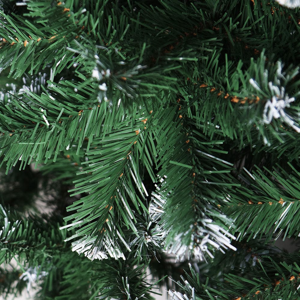 Jingle Jollys Christmas Tree 2.4m Snowy Xmas Tree Decoration 1225 Tips - SportZone.co.nz
