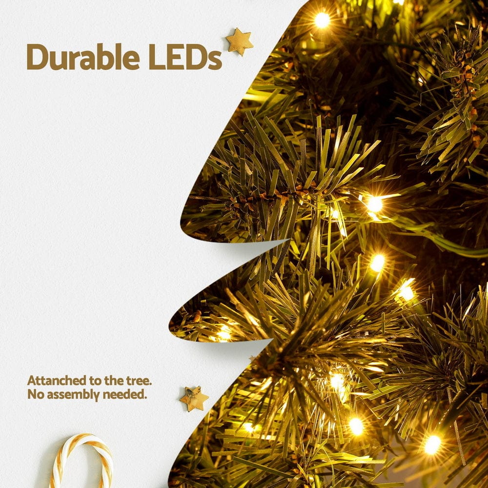 Jingle Jollys Christmas Tree 3 - in - 1 LED Xmas Palm Tree Party Decor 1.2/1.5/1.8M - SportZone.co.nz