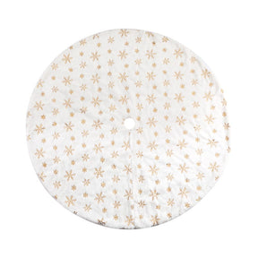 Jingle Jollys Christmas Tree Skirt 120cm Snowflake Ornaments Xmas Decorations - SportZone.co.nz
