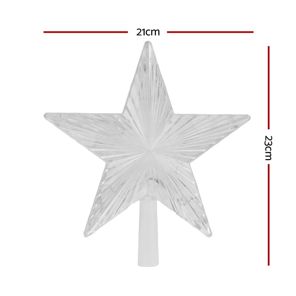 Jingle Jollys Christmas Tree Topper Star RGB LED Xmas Decor 80 Modes APP Control - SportZone.co.nz