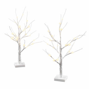 Jingle Jollys Lighted Branch Tree Christmas Decorations Warm White Christmas Lights 2 Pack 60cm - SportZone.co.nz