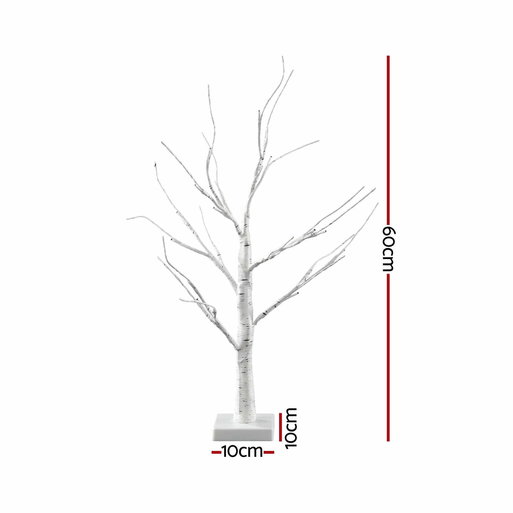 Jingle Jollys Lighted Branch Tree Christmas Decorations Warm White Christmas Lights 2 Pack 60cm - SportZone.co.nz