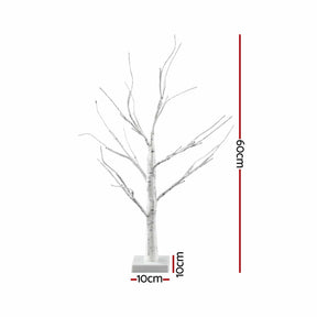 Jingle Jollys Lighted Branch Tree Christmas Decorations Warm White Christmas Lights 2 Pack 60cm - SportZone.co.nz