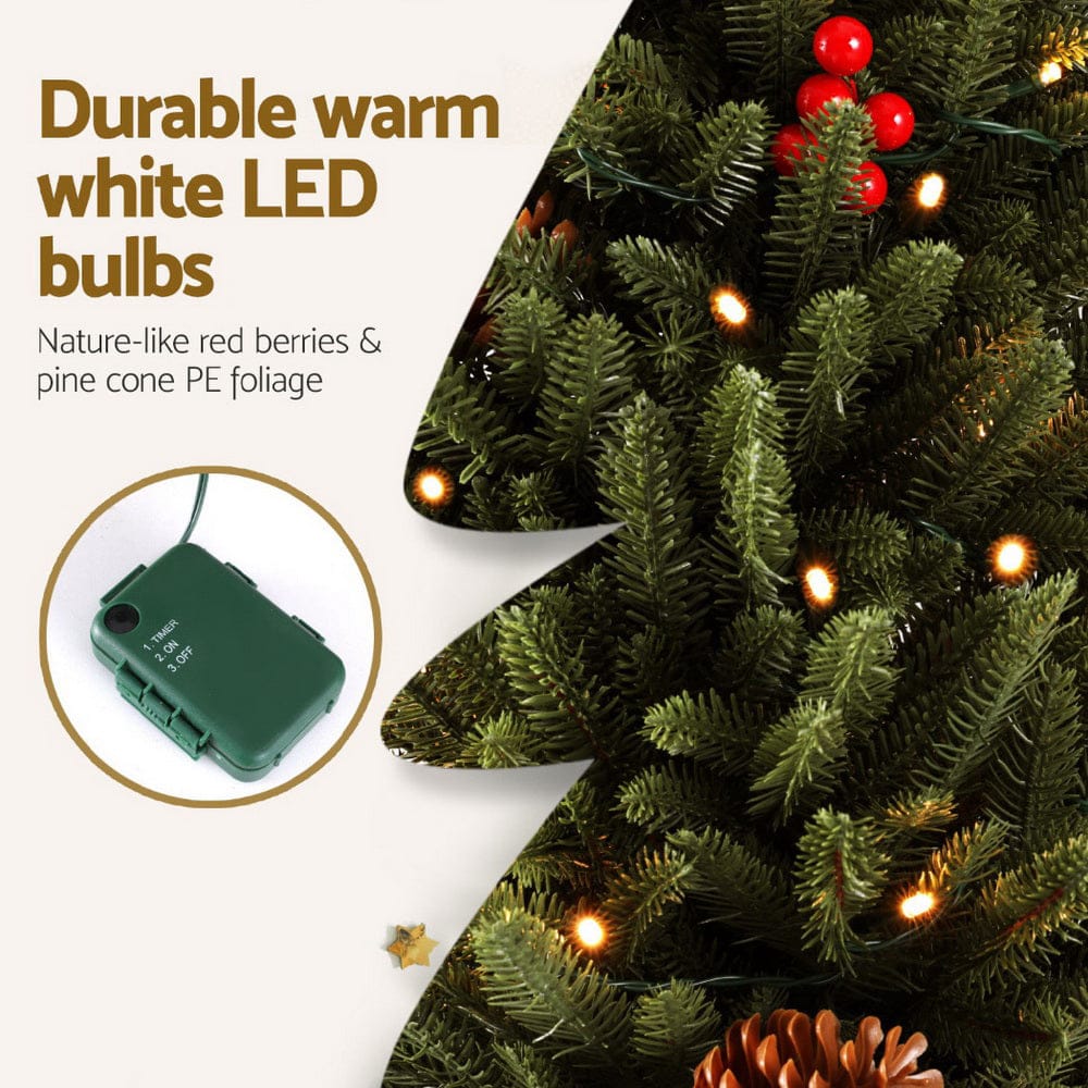 Jingle Jollys Mini Christmas Tree 90cm LED Xmas Tree Party Decorations - SportZone.co.nz