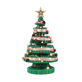 Jingle Jollys Paper Christmas Tree 87CM w/ Star Topper LEDs Xmas Decorations Kit Home Office Green - SportZone.co.nz