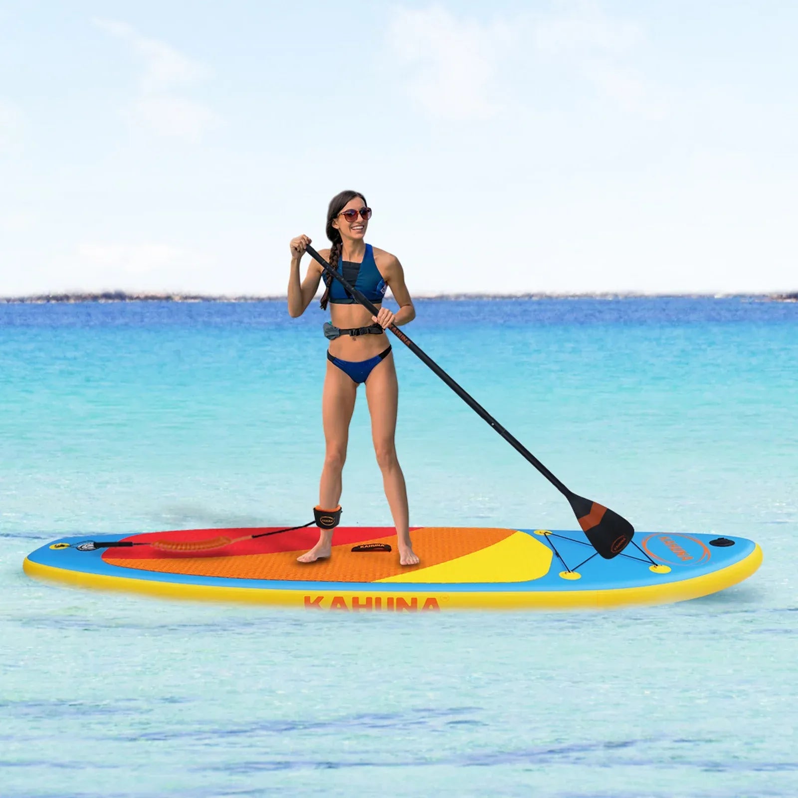 Kahuna Hana 10FT Inflatable Stand Up Paddle Board Set - Non-Slip iSUP Paddleboard with Backpack Paddle Pump Leash - SportZone.co.nz