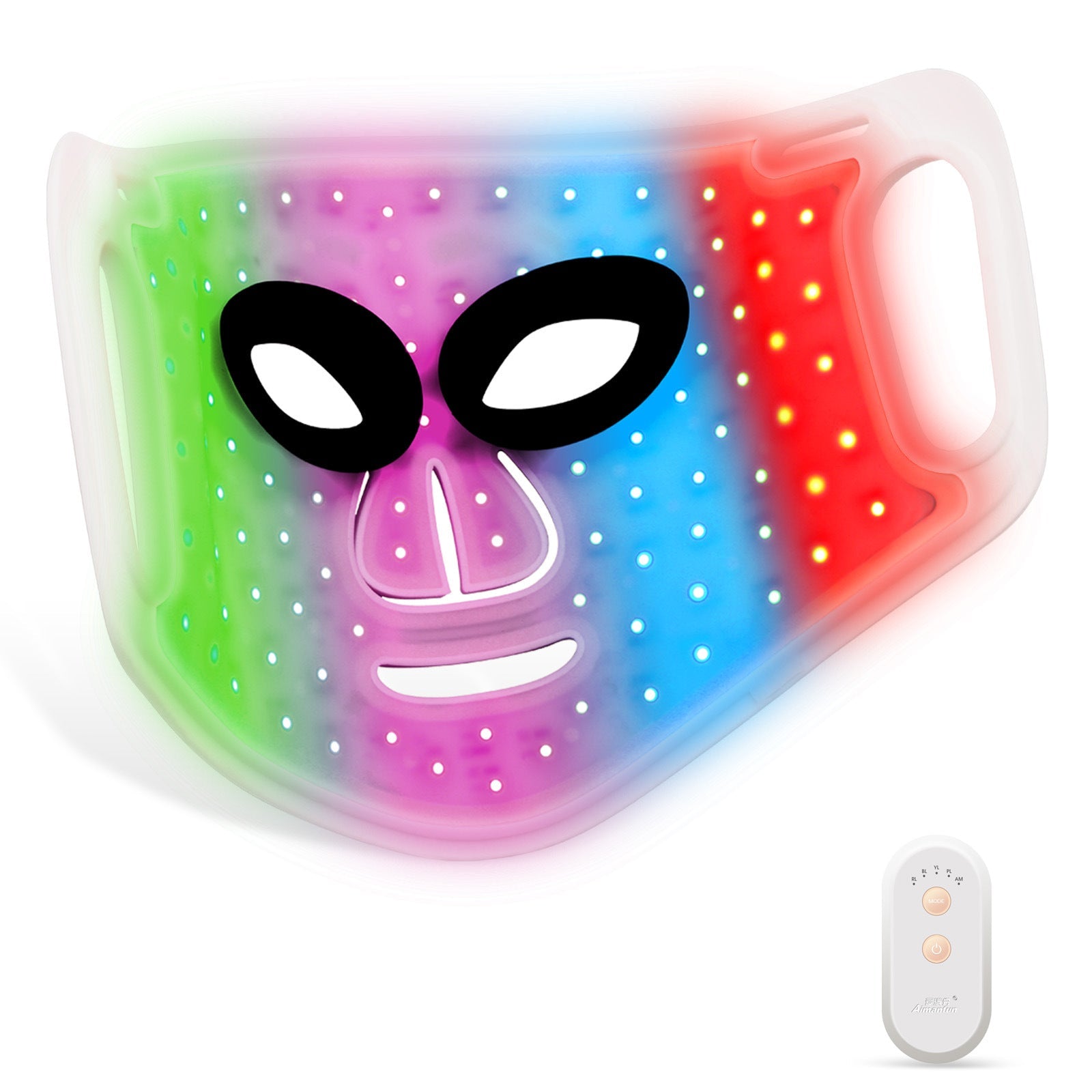 LED Light Therapy Face Mask – 98 LEDs, 4 Colour Modes, USB Rechargeable - SportZone.co.nz