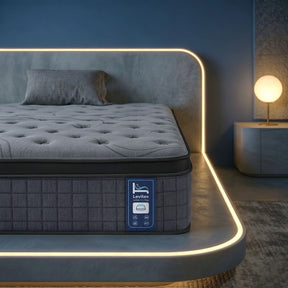Levitex Single Mattress 33 cm 7 - Zone Pocket Spring 8.0 Extra Firm with Dual - Row Edge Support & Breathable Knit Cover - SportZone.co.nz